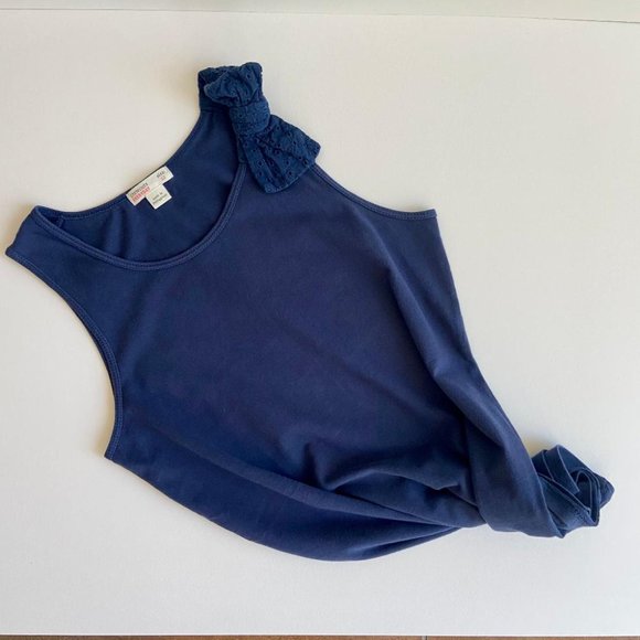 J. Crew Crewcuts Everyday Navy Blue Tank top with Eyelet Bow - Picture 12 of 12